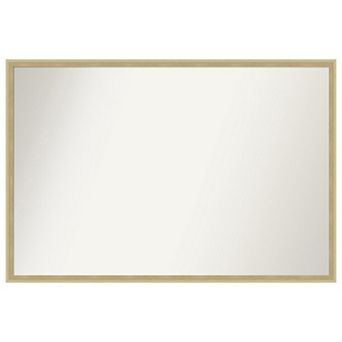 Lucie Champagne Non-beveled Wood Bathroom Wall Mirror
