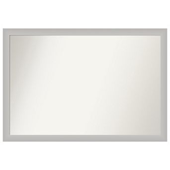 Low Luster Non-beveled Wood Bathroom Wall Mirror