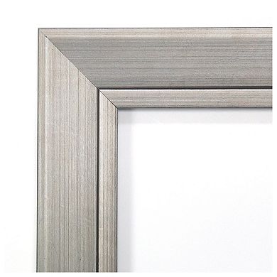 Romano Narrow Non-beveled Wood Bathroom Wall Mirror