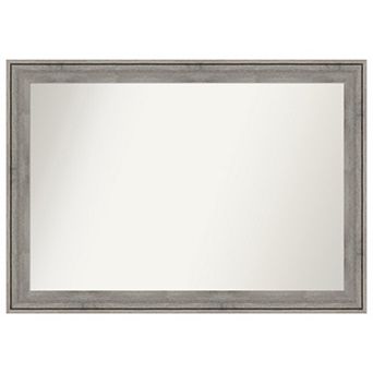 Regis Barnwood Non-beveled Wood Bathroom Wall Mirror