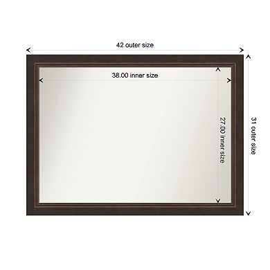 Lara Non-beveled Wood Bathroom Wall Mirror