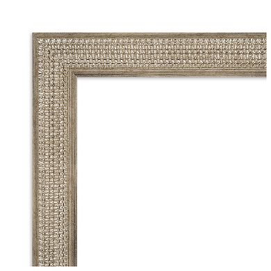 Trellis Non-beveled Wood Bathroom Wall Mirror