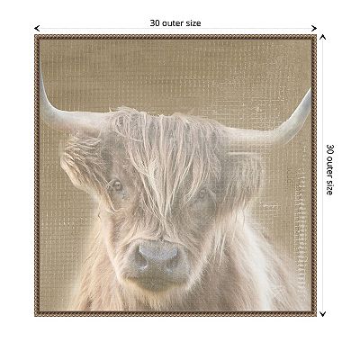 Soulful Bull By Patricia Pinto Framed Canvas Wall Art Print