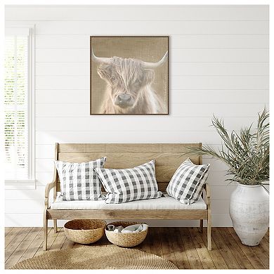 Soulful Bull By Patricia Pinto Framed Canvas Wall Art Print