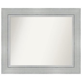 Romano Non-beveled Wood Bathroom Wall Mirror