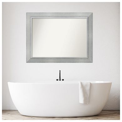 Romano Non-beveled Wood Bathroom Wall Mirror