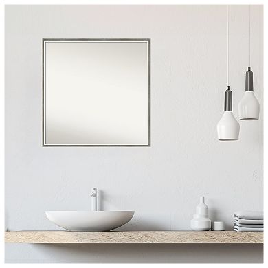 Lucie Non-beveled Wood Bathroom Wall Mirror