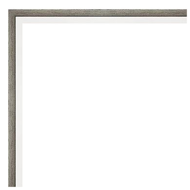 Lucie Non-beveled Wood Bathroom Wall Mirror