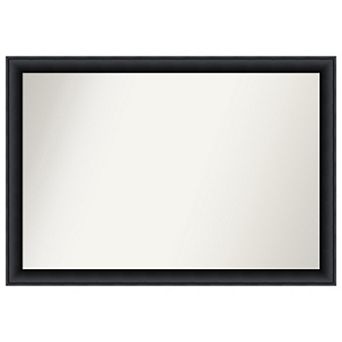 Nero Non-beveled Wood Bathroom Wall Mirror