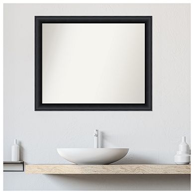 Nero Non-beveled Wood Bathroom Wall Mirror