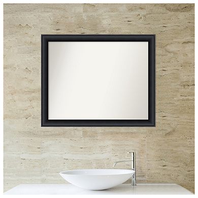 Nero Non-beveled Wood Bathroom Wall Mirror