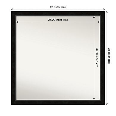 Madison Non-beveled Wood Bathroom Wall Mirror