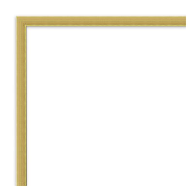 Svelte Polished Non-beveled Wood Bathroom Wall Mirror