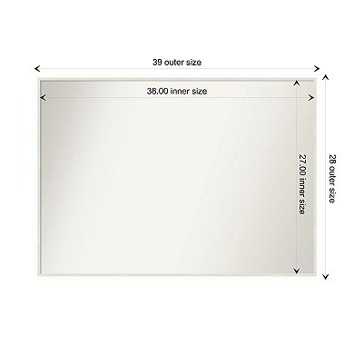 Lucie Non-beveled Wood Bathroom Wall Mirror