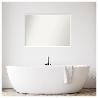 Lucie Non-beveled Wood Bathroom Wall Mirror
