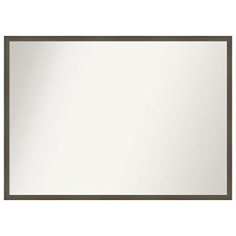 Svelte Clay Non-beveled Wood Bathroom Wall Mirror