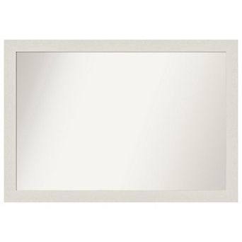 Rustic Plank Narrow Non-beveled Bathroom Wall Mirror