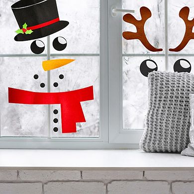 Large Christmas Snowman Felt Wall Decal