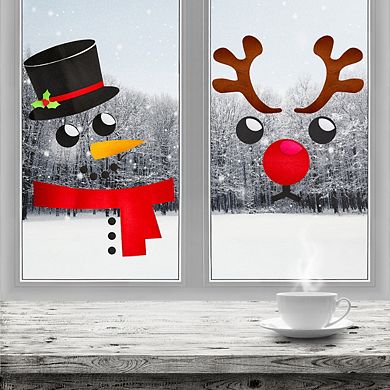 Large Christmas Snowman Felt Wall Decal