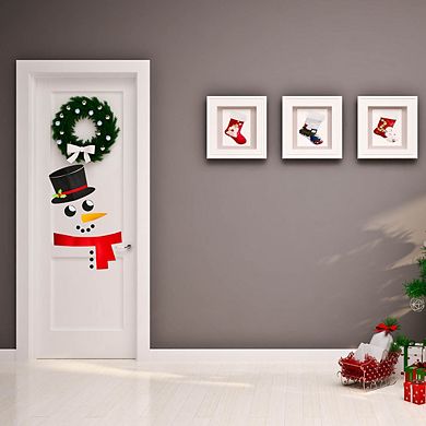 Large Christmas Snowman Felt Wall Decal