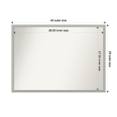 Leaf Non-beveled Wood Bathroom Wall Mirror