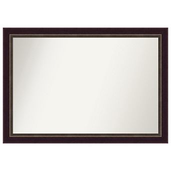 Signore Non-beveled Wood Bathroom Wall Mirror