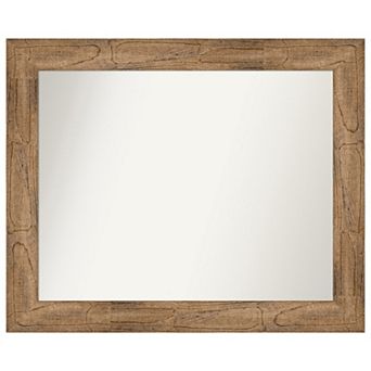 Owl Non-beveled Wood Bathroom Wall Mirror