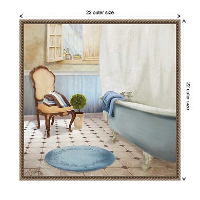 Sundance Bath I By Elizabeth Medley Framed Canvas Wall Art Print