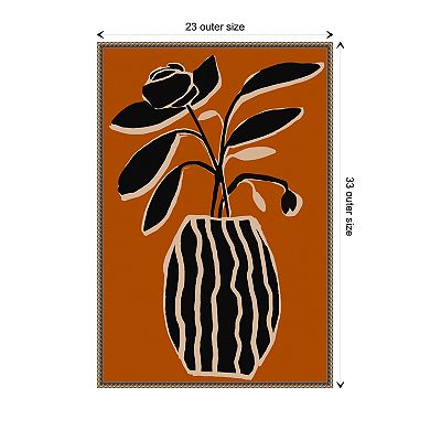 Ochre Still Life No 5 By Treechild Framed Canvas Wall Art Print