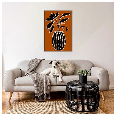 Ochre Still Life No 5 By Treechild Framed Canvas Wall Art Print