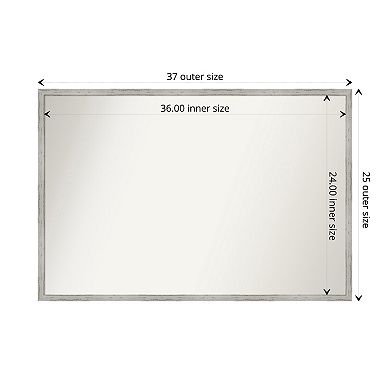 Shiplap Narrow Non-beveled Wood Bathroom Wall Mirror