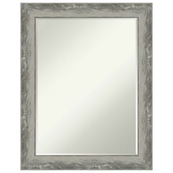 Waveline Silver Narrow Petite Bevel Bathroom Wall Mirror