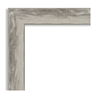 Waveline Silver Narrow Petite Bevel Bathroom Wall Mirror