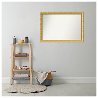 Versailles Non-beveled Wood Bathroom Wall Mirror