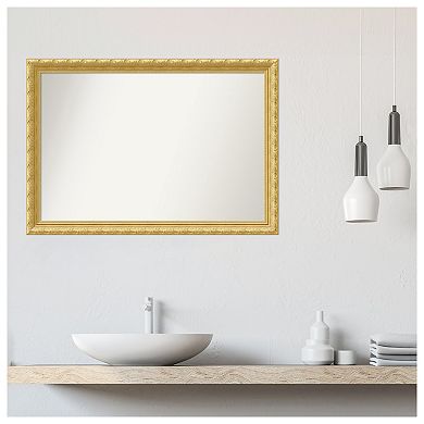 Versailles Non-beveled Wood Bathroom Wall Mirror