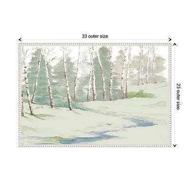 Winter Wood Landscape By Patricia Pinto Framed Canvas Wall Art Print