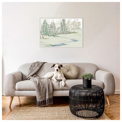 Winter Wood Landscape By Patricia Pinto Framed Canvas Wall Art Print