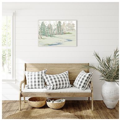 Winter Wood Landscape By Patricia Pinto Framed Canvas Wall Art Print