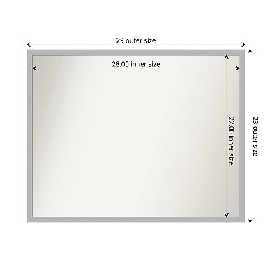 Hera Chrome Non-beveled Bathroom Wall Mirror