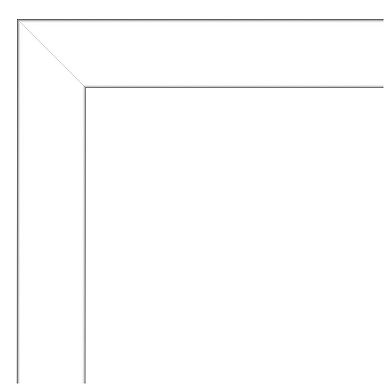 Wedge Non-beveled Bathroom Wall Mirror