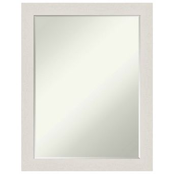 Rustic Plank Narrow Petite Bevel Bathroom Wall Mirror