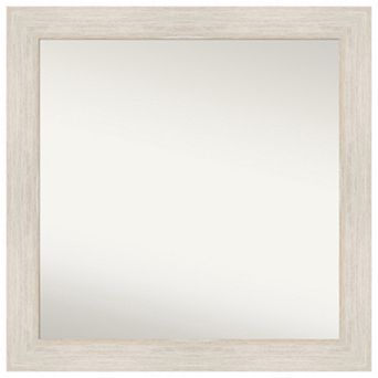 Hardwood Non-beveled Wood Bathroom Wall Mirror