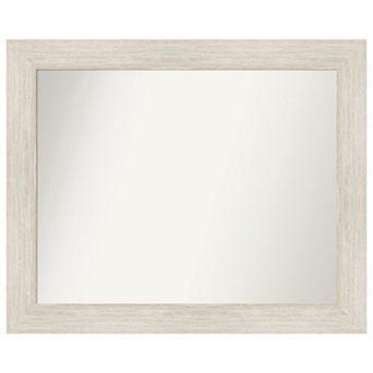 Hardwood Non-beveled Wood Bathroom Wall Mirror