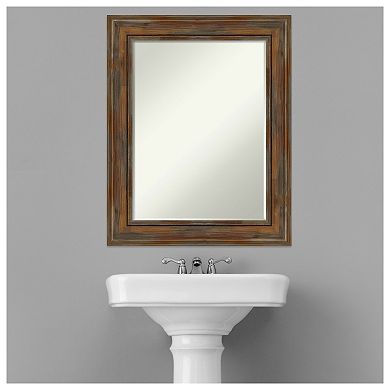 Alexandria Petite-Bevel Wood Bathroom Wall Mirror