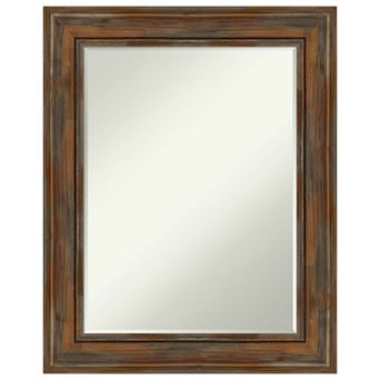 Alexandria Petite-Bevel Wood Bathroom Wall Mirror