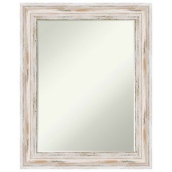 Alexandria Petite-Bevel Wood Bathroom Wall Mirror