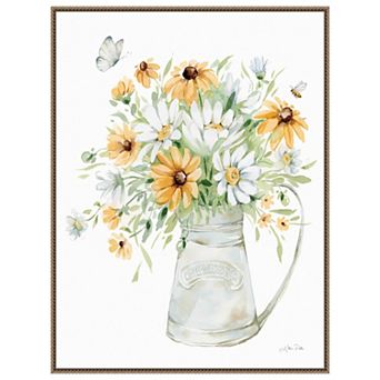 Sunflowers And Daisies Ii By Katrina Pete Framed Canvas Wall Art Print
