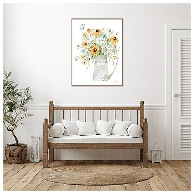Sunflowers And Daisies Ii By Katrina Pete Framed Canvas Wall Art Print