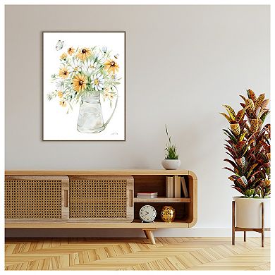 Sunflowers And Daisies Ii By Katrina Pete Framed Canvas Wall Art Print