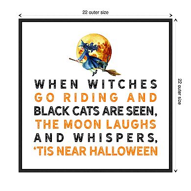 Tis Near Halloween Witch By Amanti Art Portfolio Framed Canvas Wall Art Print